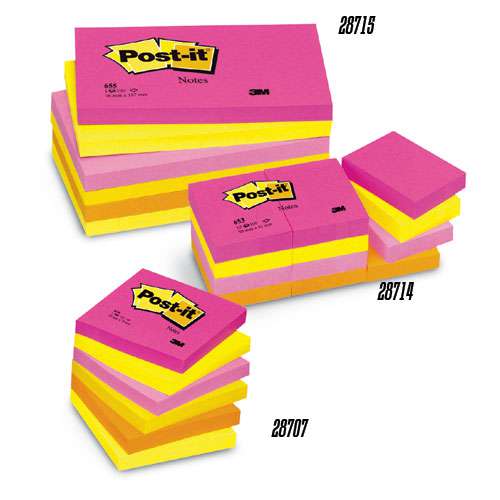 3M POST-IT® Notes Würfelblock in Regenbogenfarbe Klebezettel