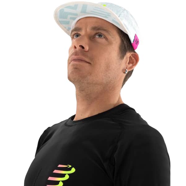 Casquette trail COMPRESSPORT 5 PANEL LIGHT CAP SUGAR/ICE PRINT