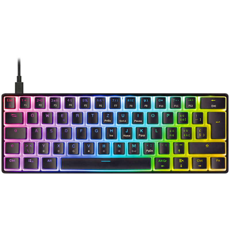 Deltaco RGB TKL Gaming Tastatur, schwarz, kabelgebunden
