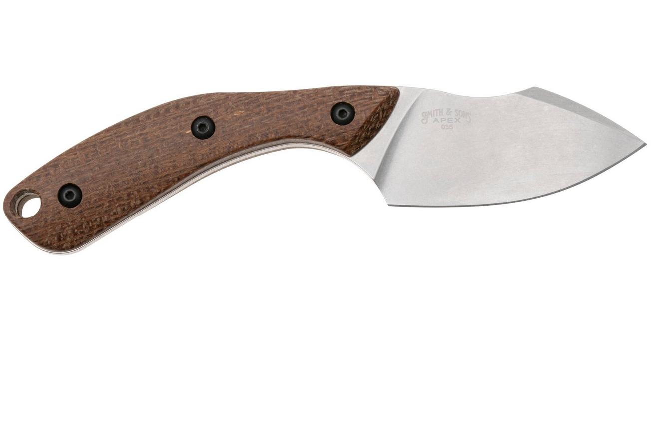 White River Knives Apex WRSS-APX-BNA Stonewashed Magnacut, Natural Burlap Micarta, jachtmes, Smith and Sons design