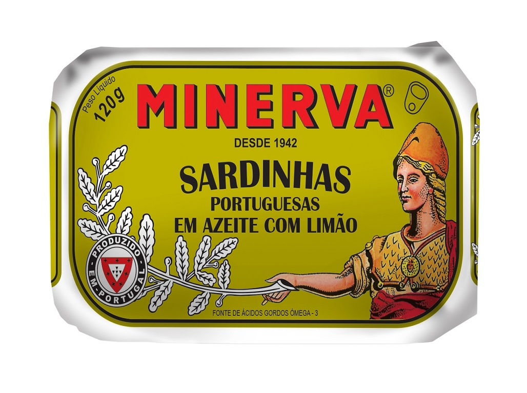 SARDINHA MINERVA EM AZEITE C/ LIMÃO 120(85)G