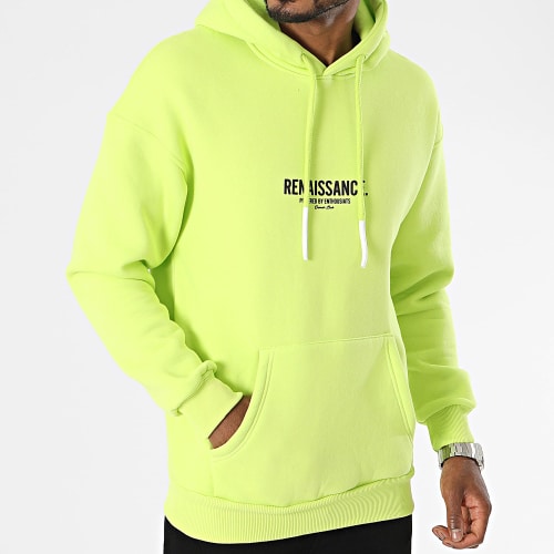 Sweat Capuche Jaune Vif