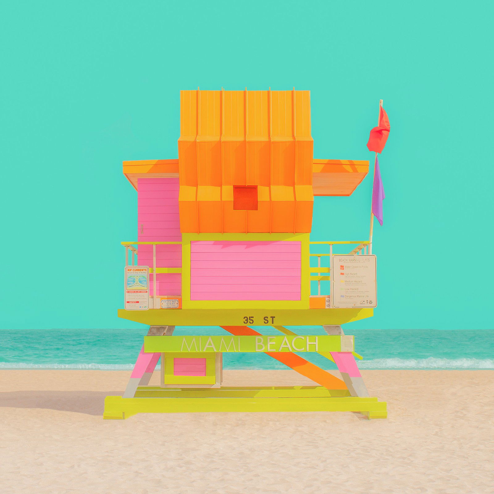 The Modern Paradise - Miami Beach 5 by Mijoo Kim & Minjin Kang - Limited Edition. Edition of: 150. Signed.
