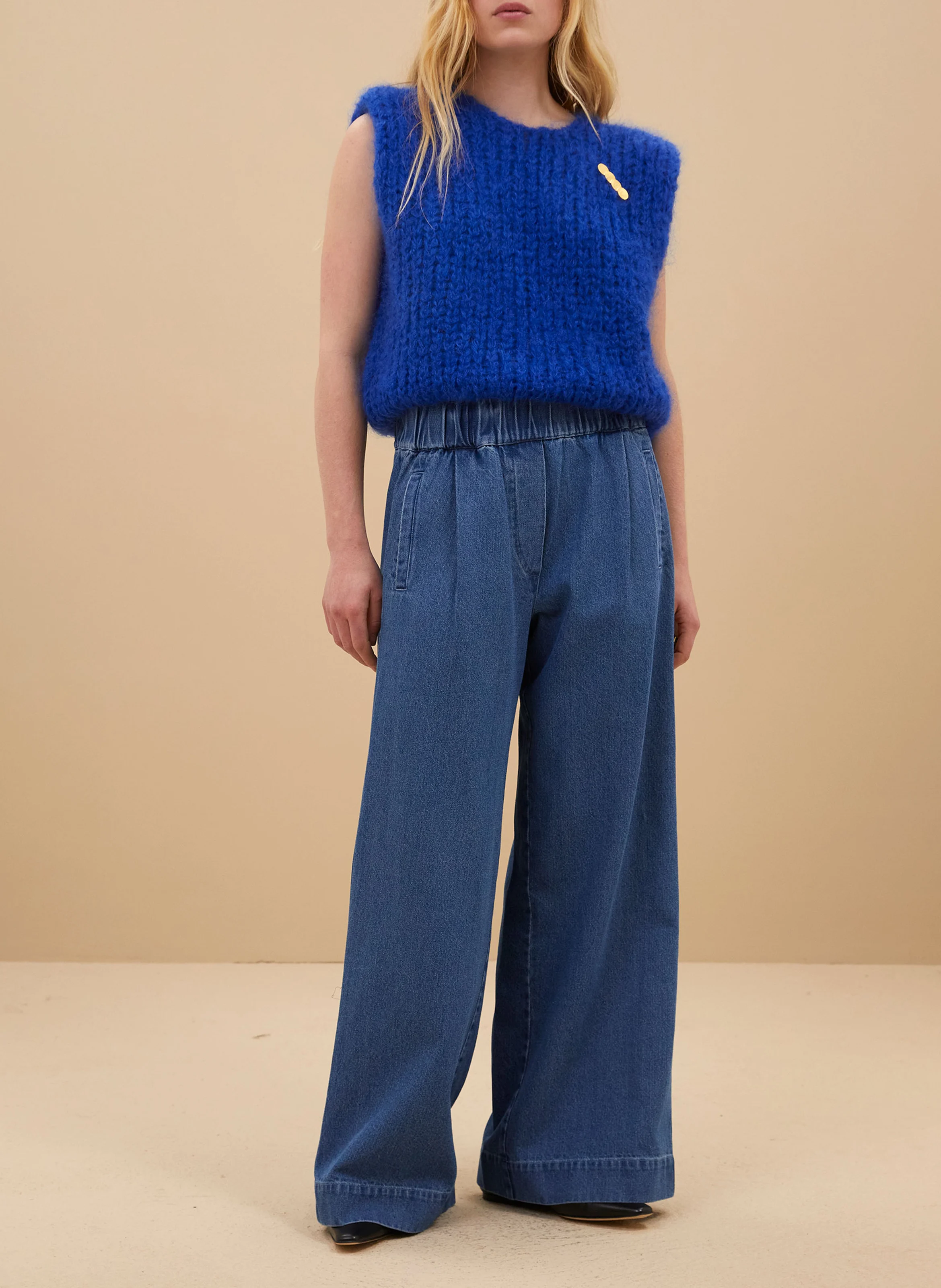 JAMES SPENCER - Pull col rond| Bleu