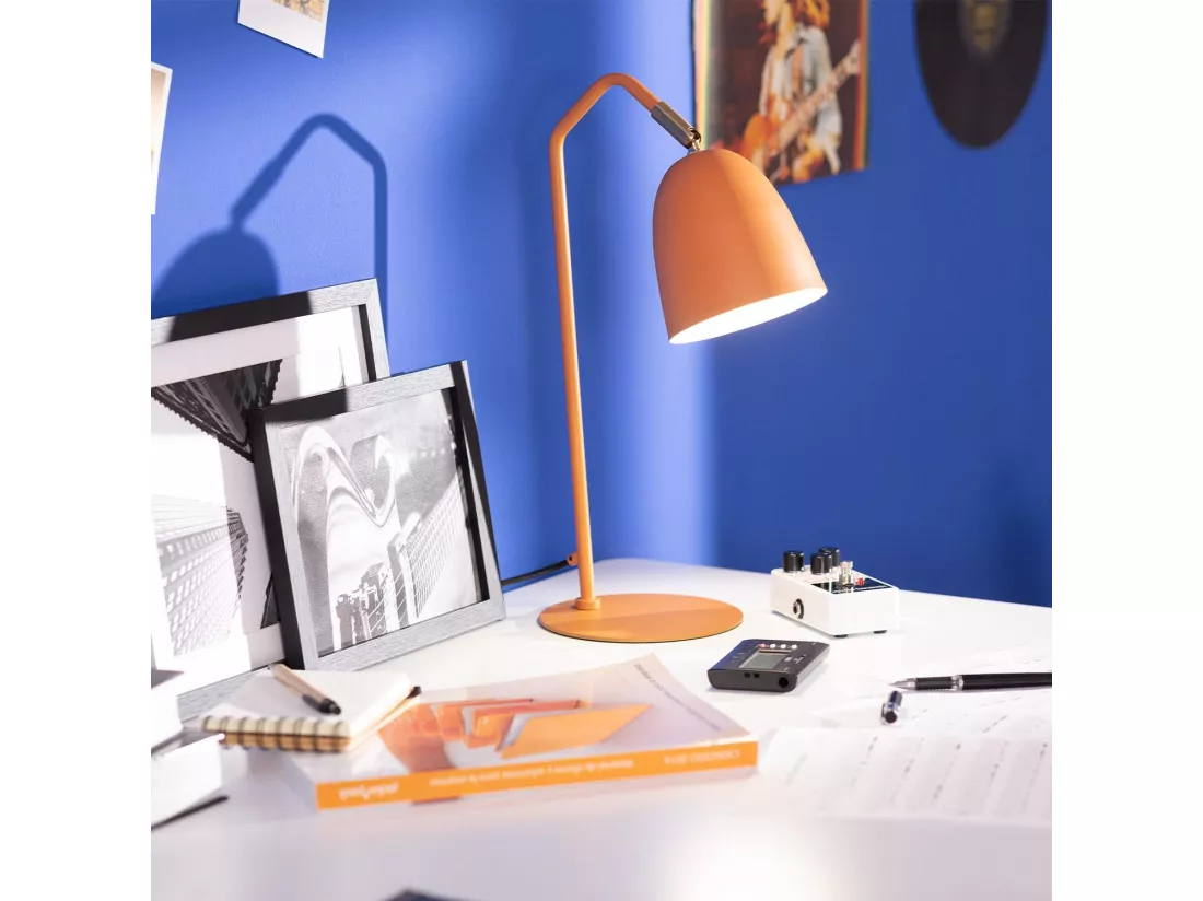 Lampe de Bureau Flex Métal Areso Orange Safran