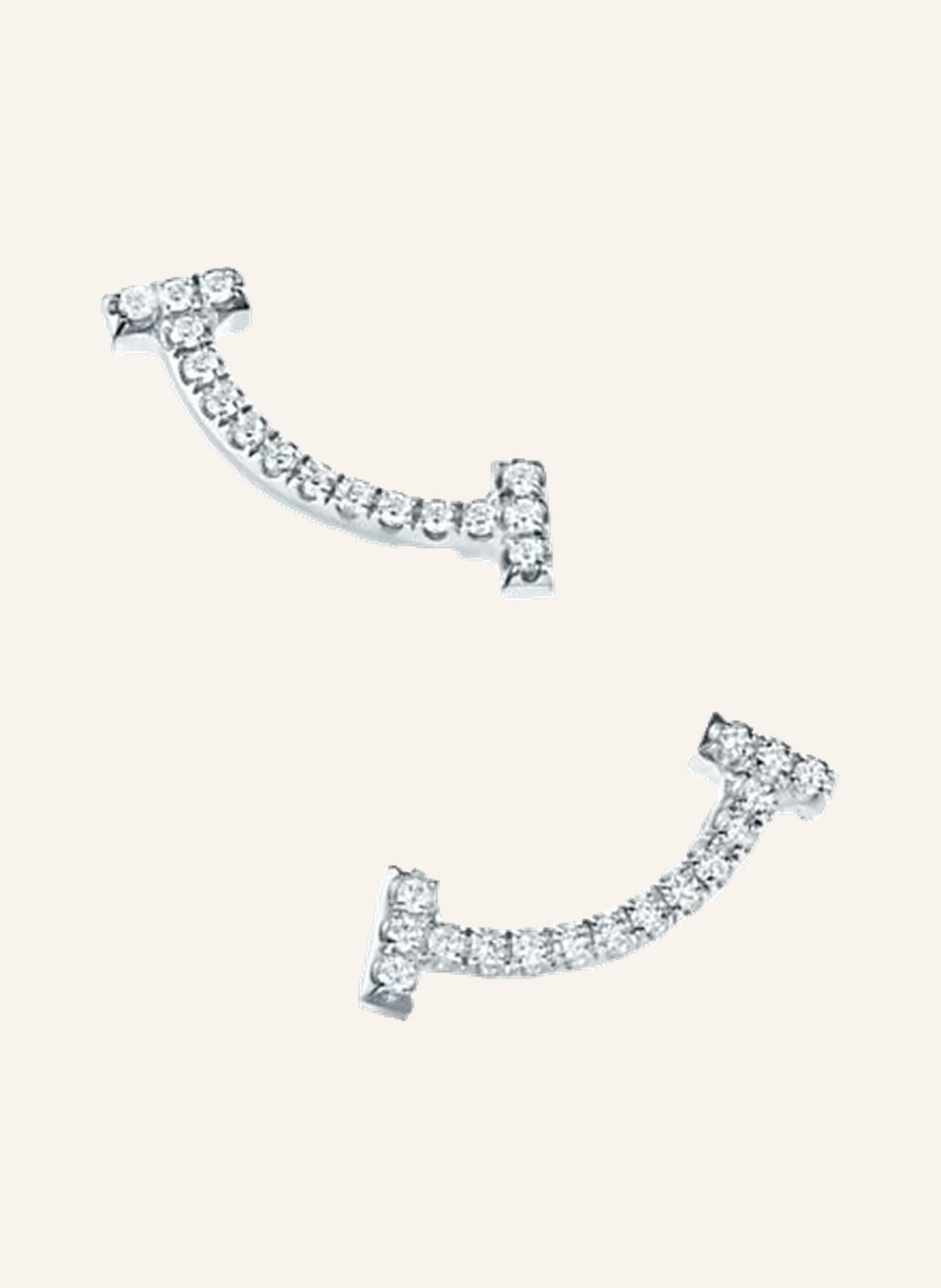 TIFFANY & Co. Tiffany T Smile OHRRINGE aus 18 Karat Weißgold mit Diamanten