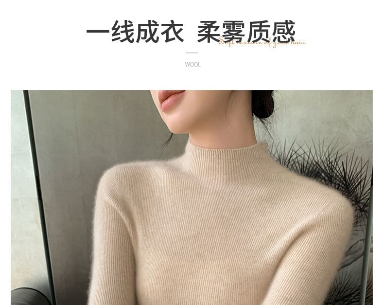 Gistinty - Lange mouwen, getailleerd, effen, slim fit gebreide top