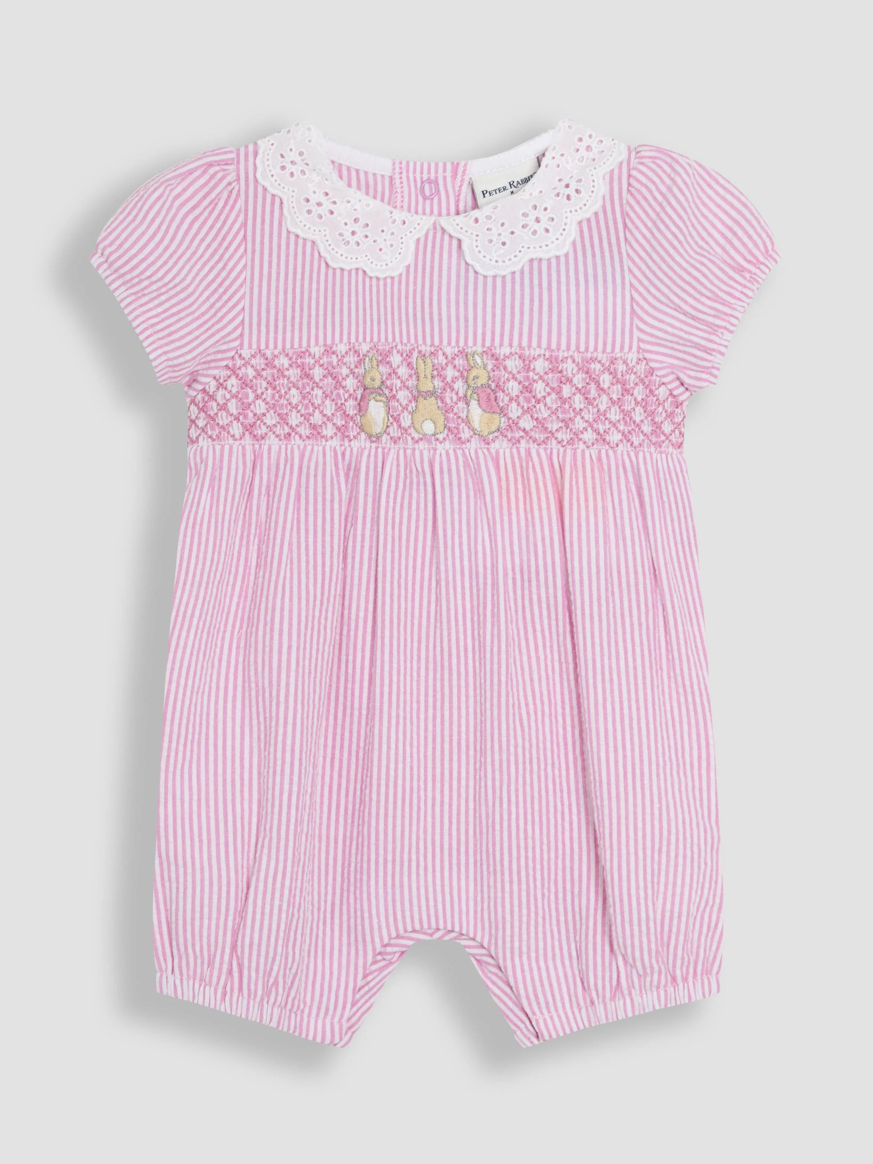 JoJo Maman Bébé Flopsy Bunny Smocked Pretty Romper