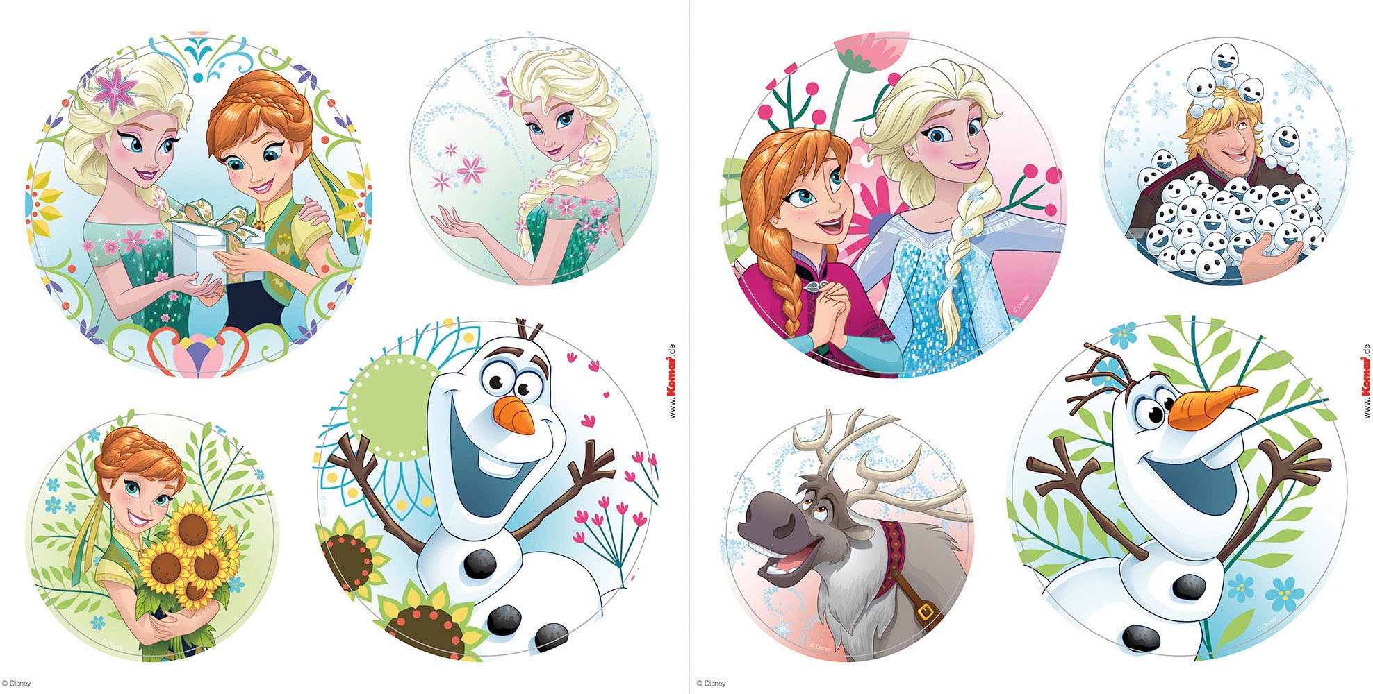 Komar Fensterdekoration »Frozen Springday« Fenstersticker mit Elsa, Anna und Olaf