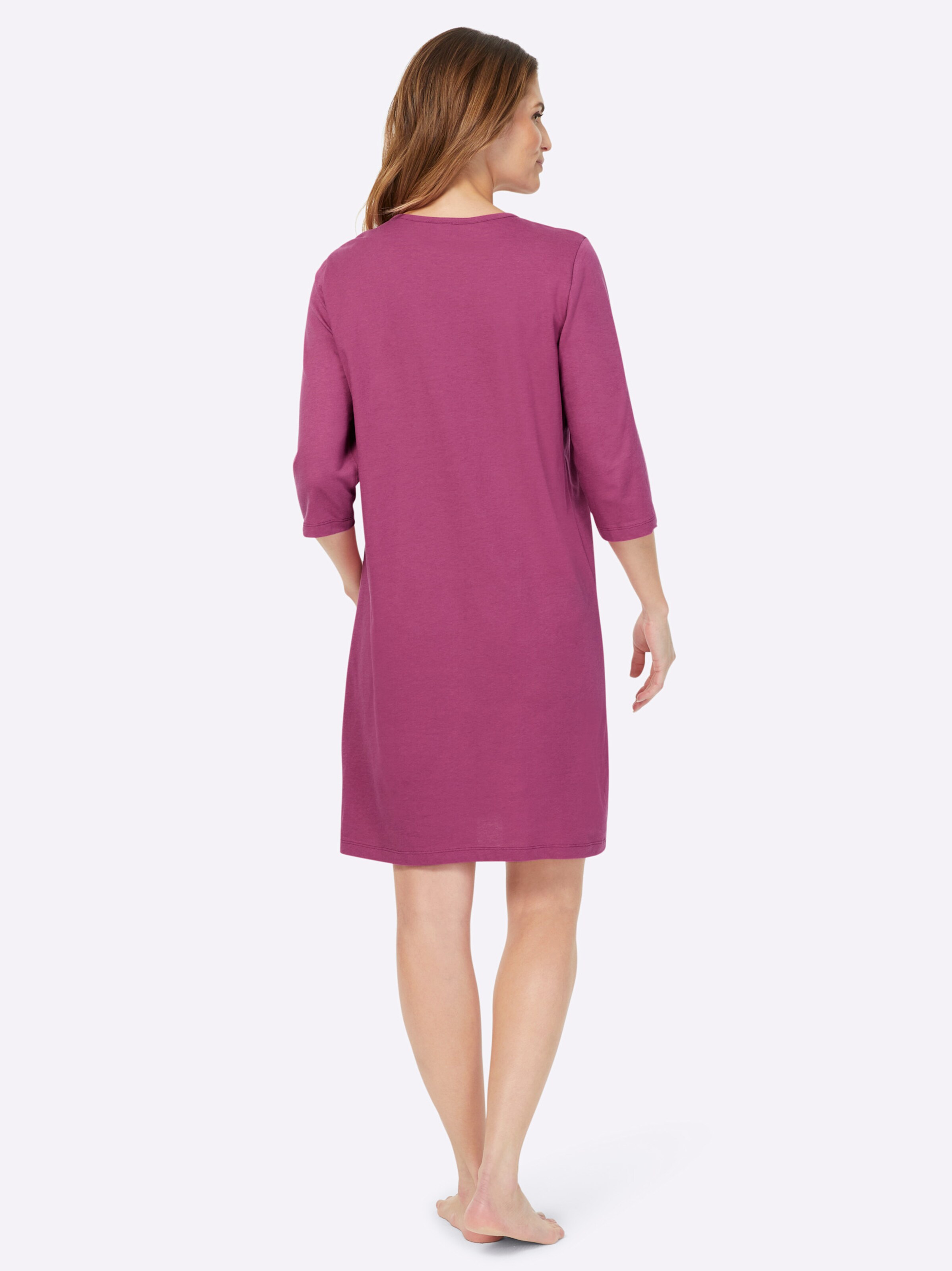 wäschepur Sleepshirts in mittelblau-ecru + erika-ecru