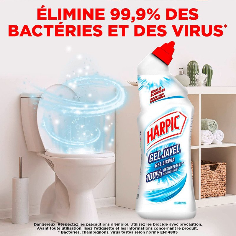 Gel WC Harpic javel Ultra blancheur - Flacon de 750 ml
