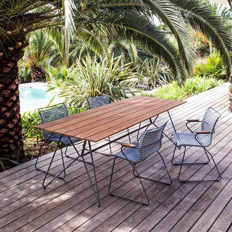 Houe Sketch Bamboo tuintafel 160x88