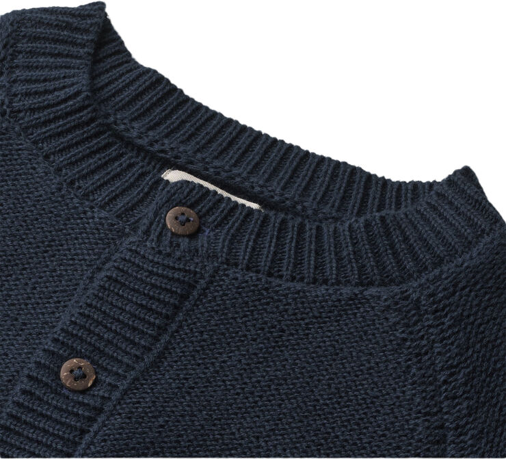 Wheat Strik Cardigan Eddy Blå