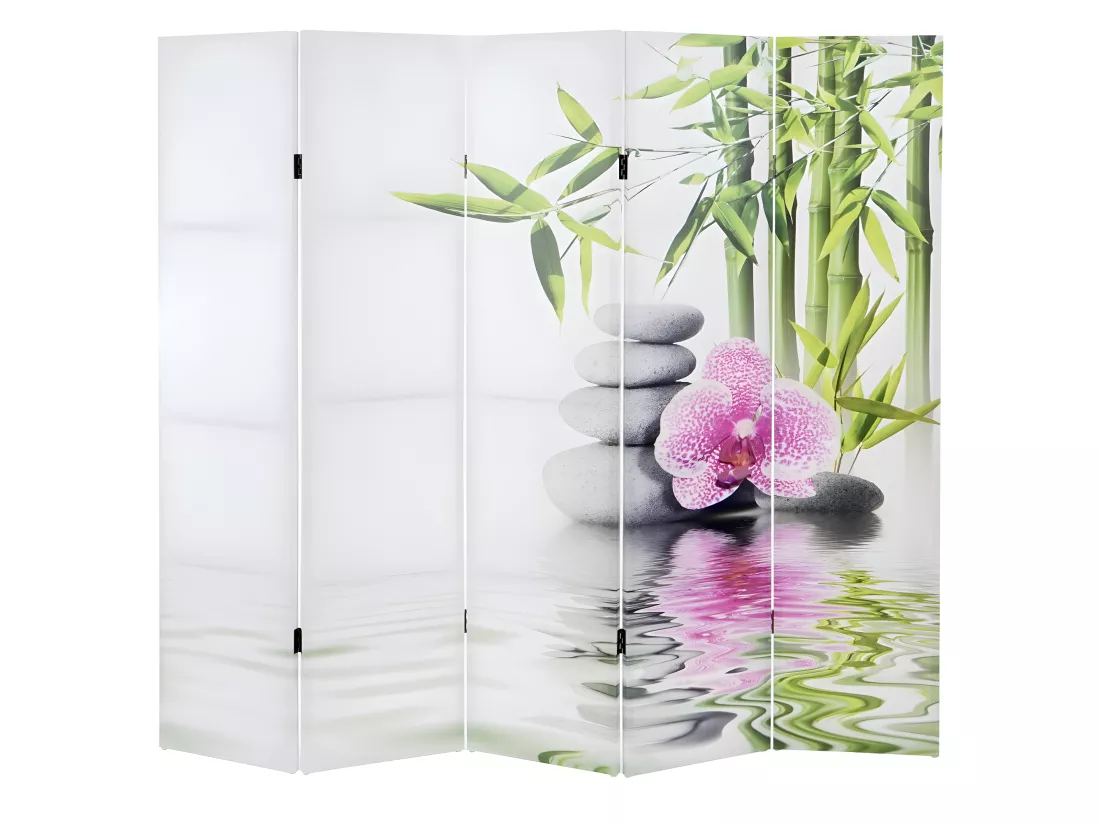 Paravent 5 panneaux pans 200 x 2.5 x 180 cm PAR04010