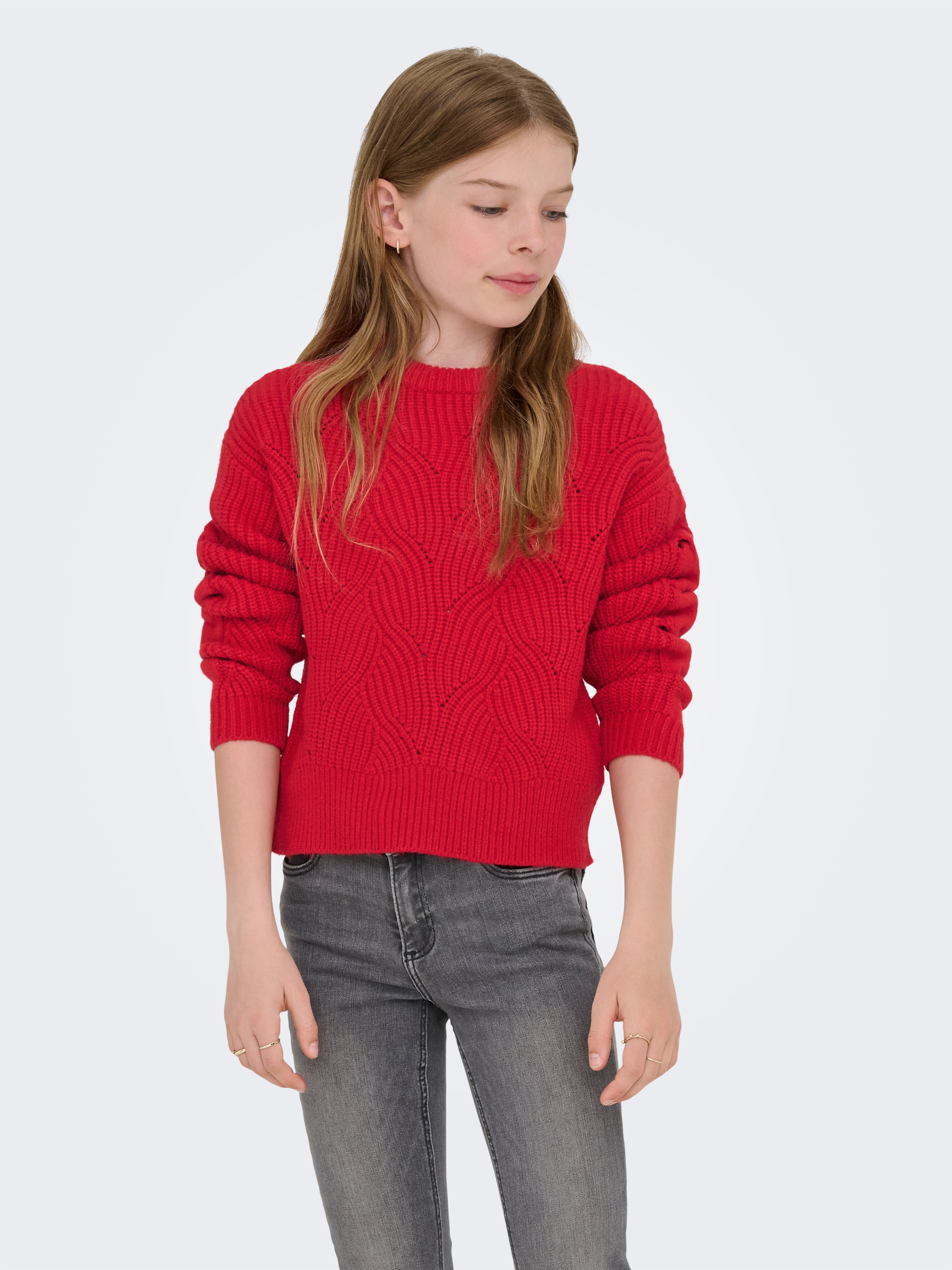 KIDS ONLY Strickpullover »KOGKATIA LS STRUCTURE O-NECK CP KNT«