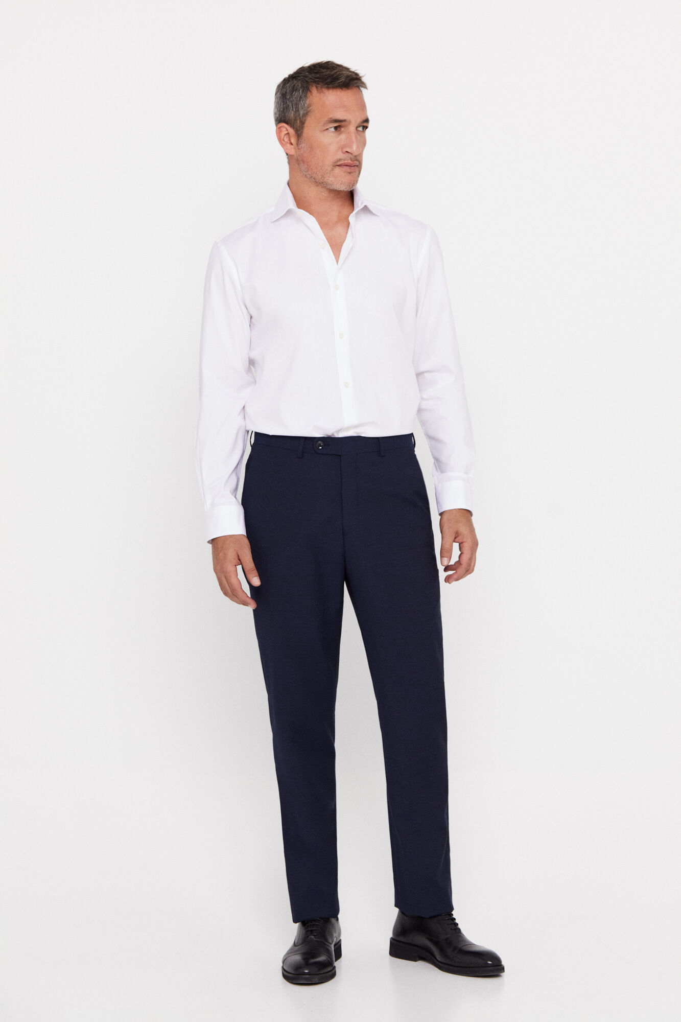 Camisa vestir lisa pinpoint facil plancha classic fit - Blanco