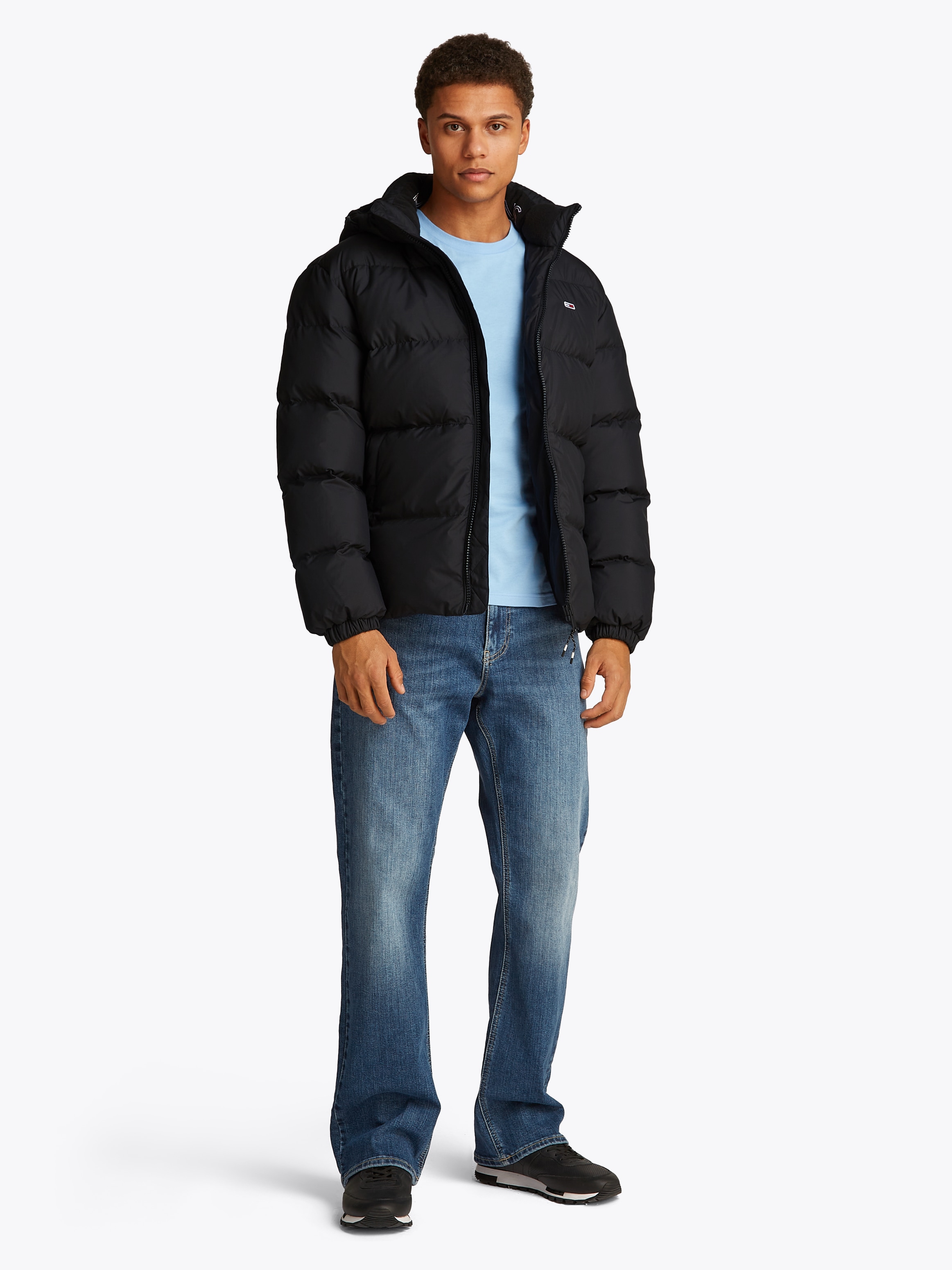 Tommy Jeans Steppjacke »TJM ESSENTIAL DOWN JACKET EXT« mit Kapuze Winterjacke Outdoorjacke Gefüttert 2 in 1 Jacke abnehmbare Kapuze