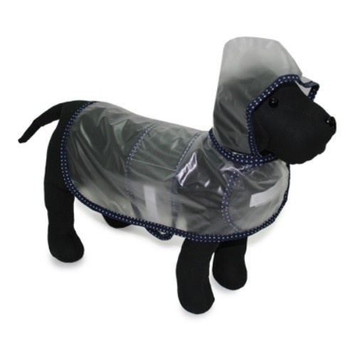 Capa de chuva impermeável transparente para cães