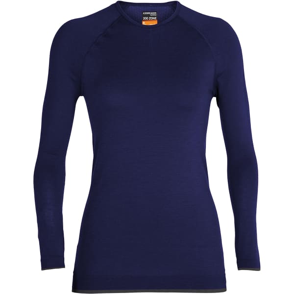 T-shirt thermique ICEBREAKER W 200 ZONE SEAMLESS LS CREWE ROYAL NAVY