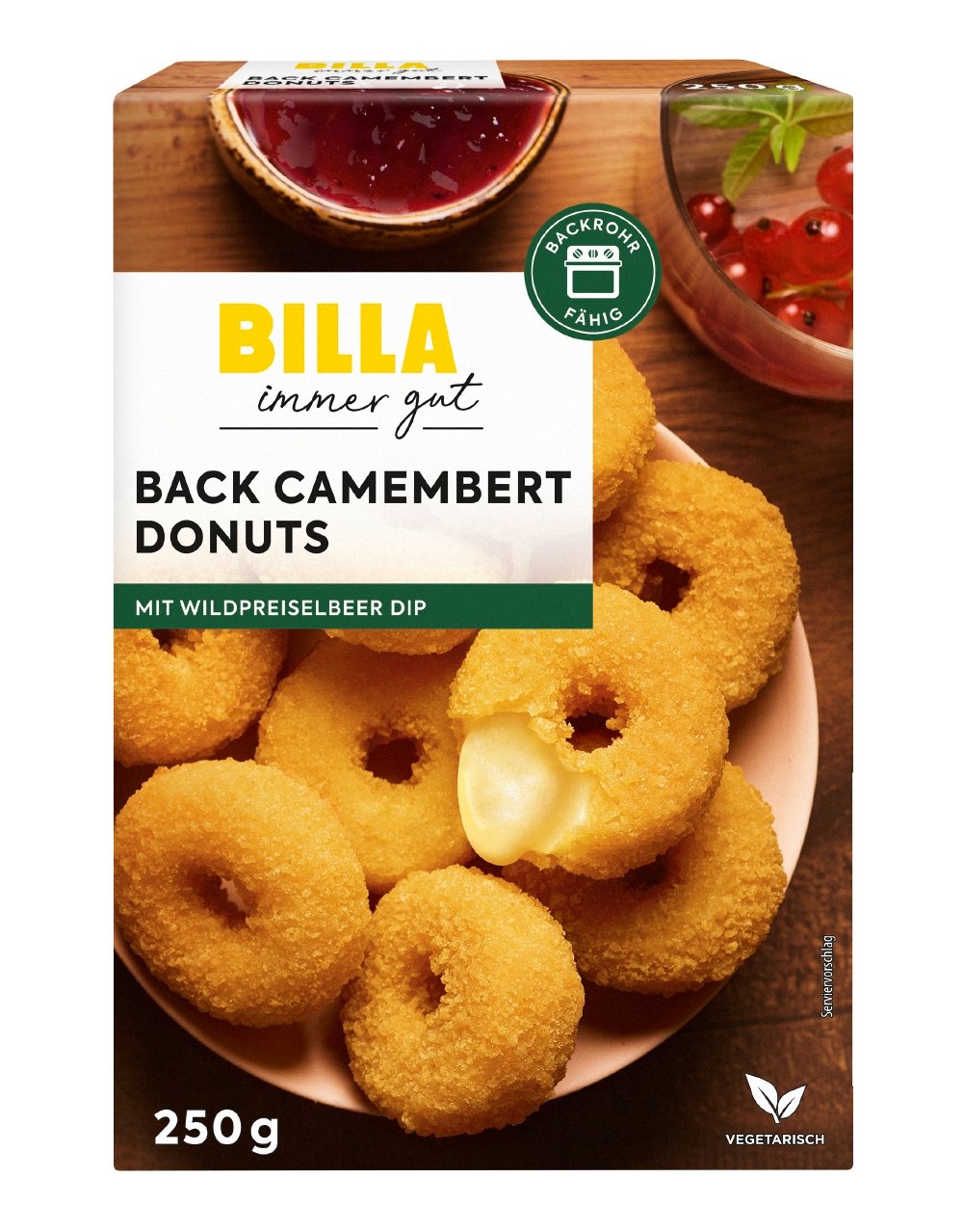 BILLA Back Camembert Donuts