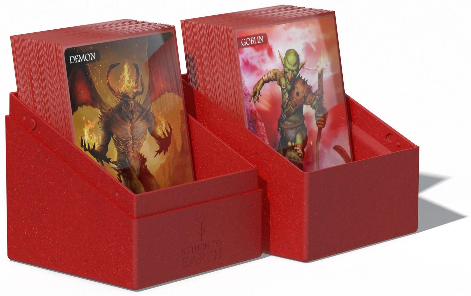 Kartenbox Return To Earth Boulder Deck Case 100+ RotHochwertige Aufbewahrungsbox für Karten der Standardgrösse