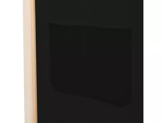 Cloison de séparation 4 panneaux Noir 160x170x4 cm Tissu