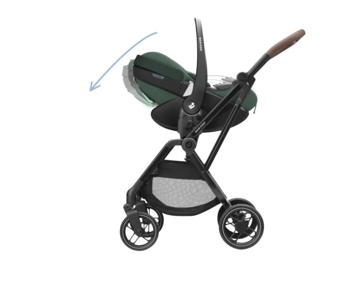 Pebble 360 Pro 0 - 15 M  40 - 87 cm  0 - 13 kg    Innovative SlideTech®-Technologie |    Flache Liegeposition |    Easy-in-Gurt |    G-CELL Seitenaufprallschutz |    FlexiSpin-Drehung mit nur einer Hand |