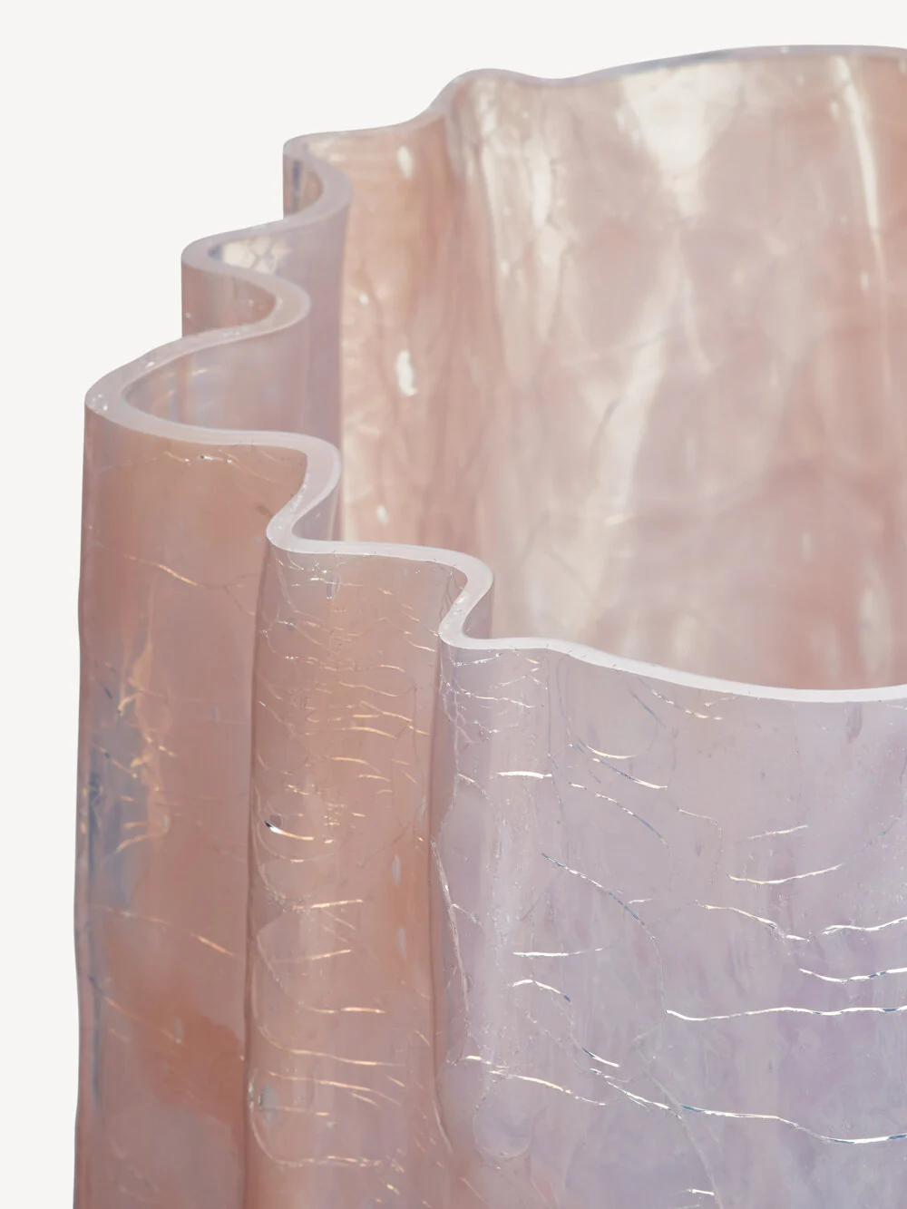 Kosta Boda  Crackle vase, pink pearl - H27 cm.