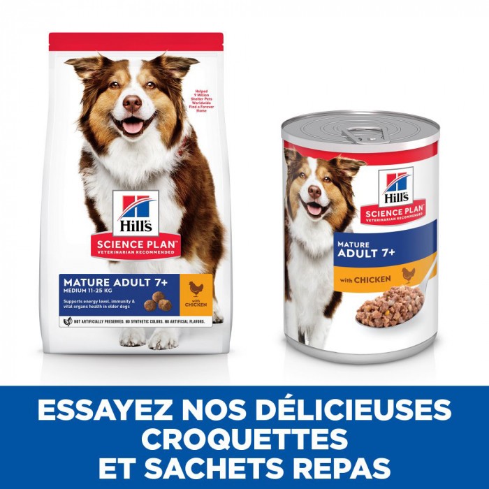HILL'S Science Plan Medium Mature Adult 7+ au Poulet - Croquettes pour chien
