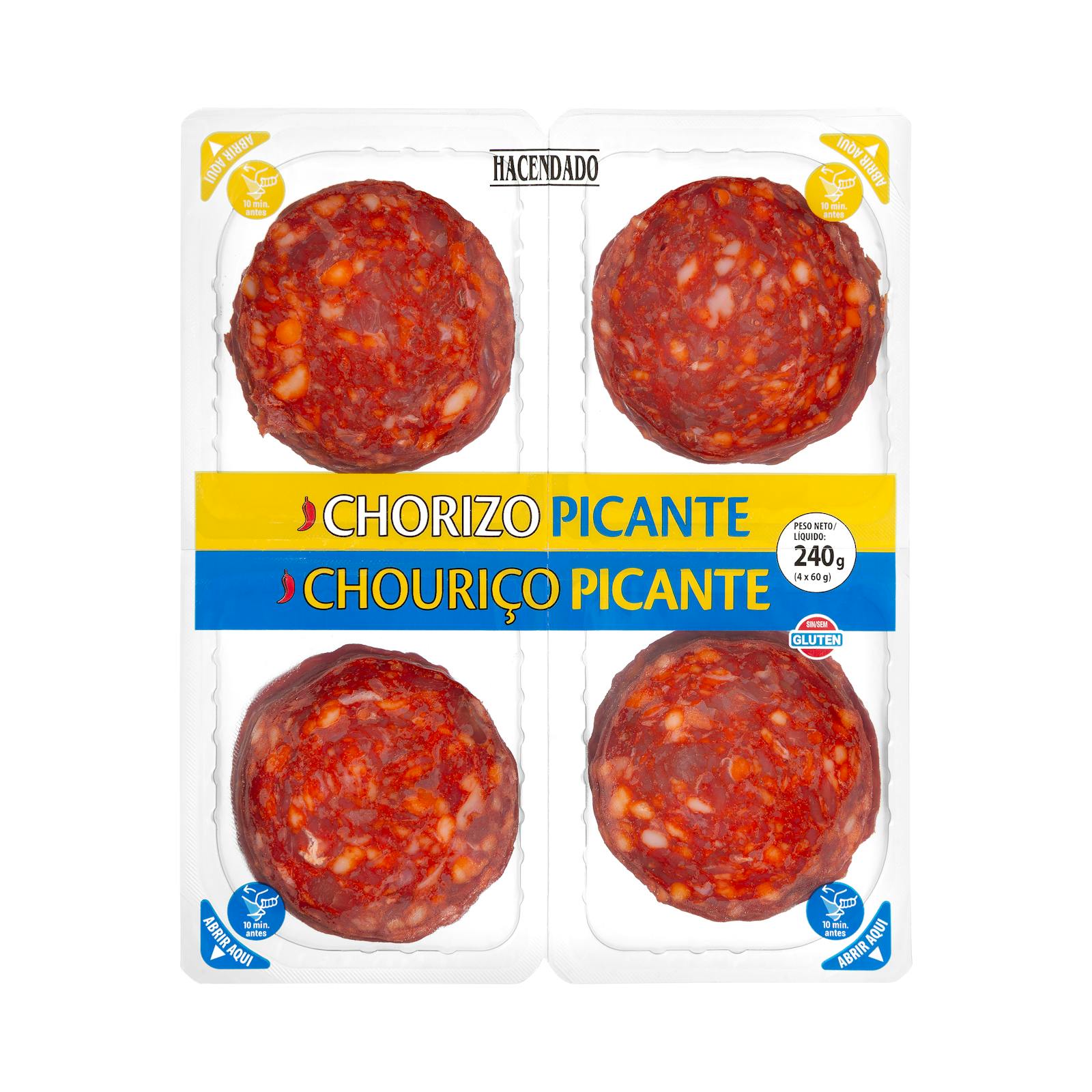 Tranches de chorizo extra épicé Hacendado