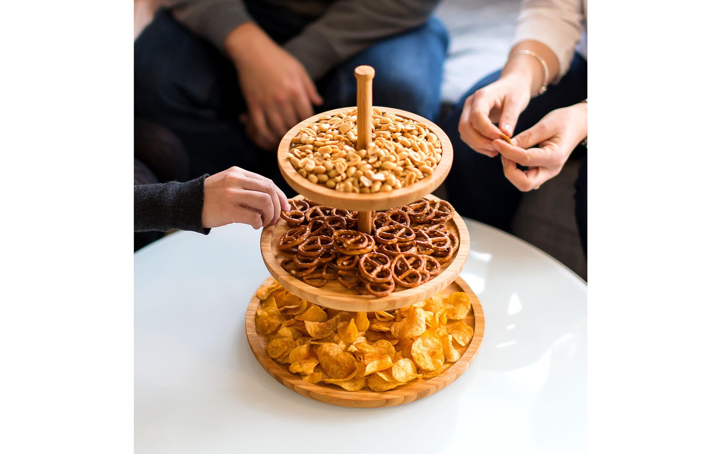 relaxdays Etagere »3-stufig« Holzart: Bambus (China)