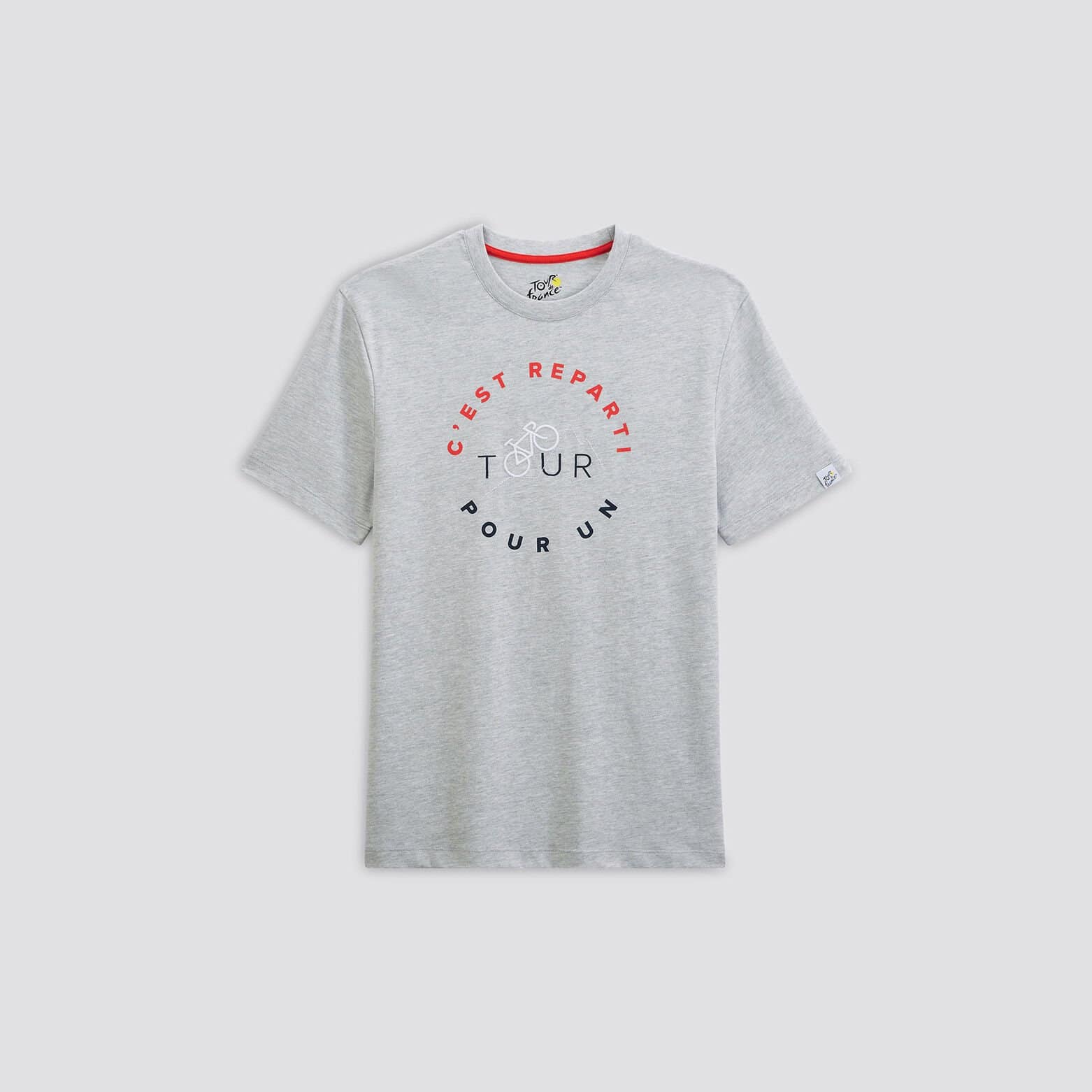 Tee shirt col rond licence Tour de France Gris moyen