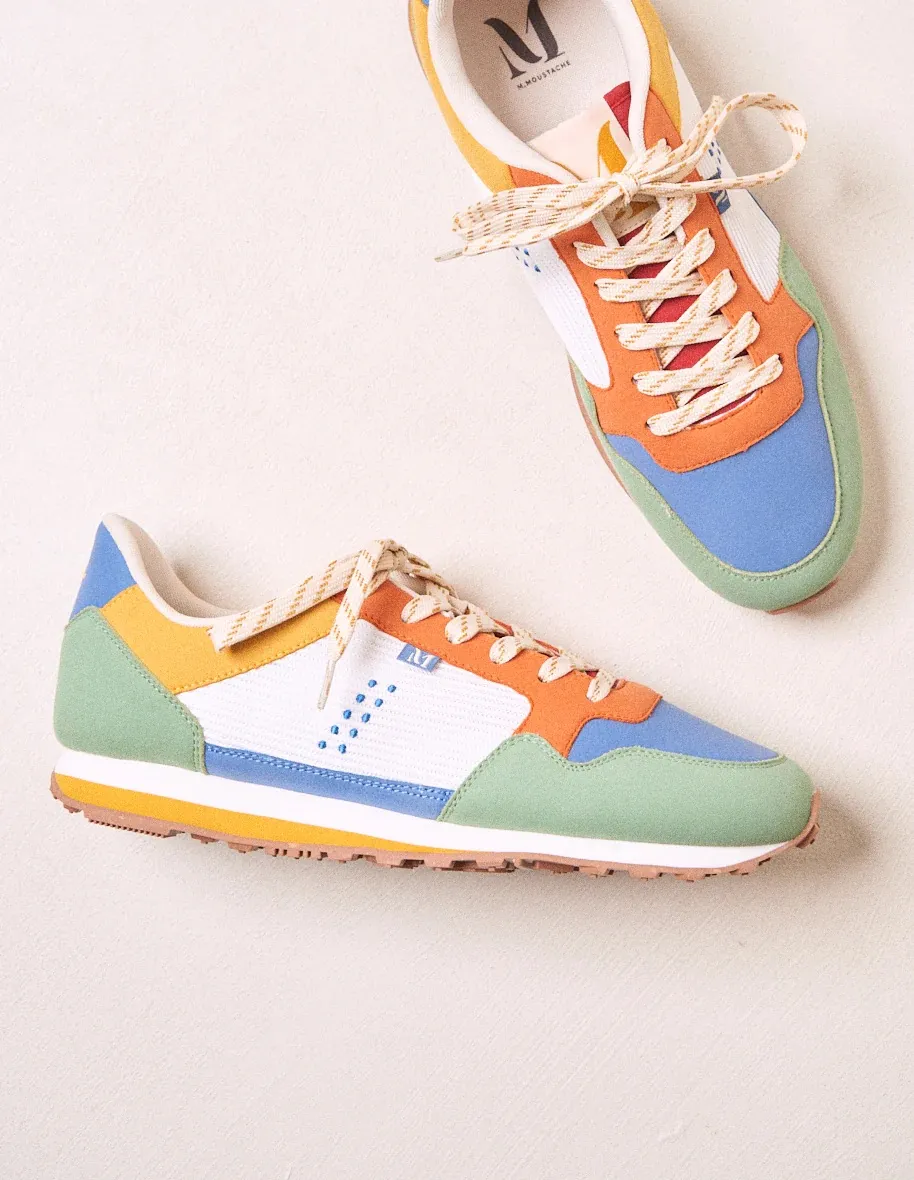 Baskets running Gabriel suède vegan et mesh M.Moustache