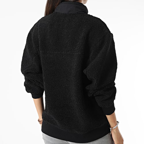 Sweat Col Zippé Femme Fourrure 2196 Noir