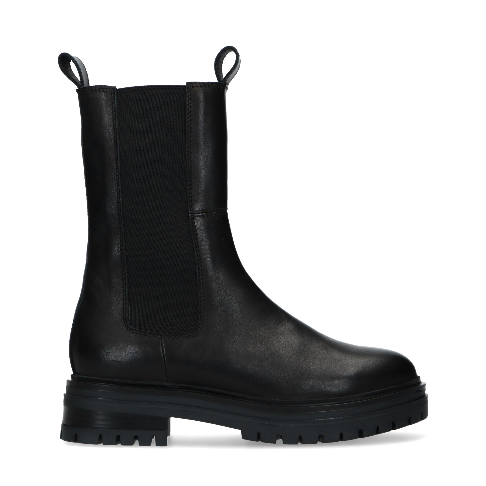 Zwarte leren chelsea boots