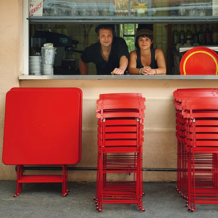 Fermob - Bistro Klapptisch, 71 x 71 cm, maya blue