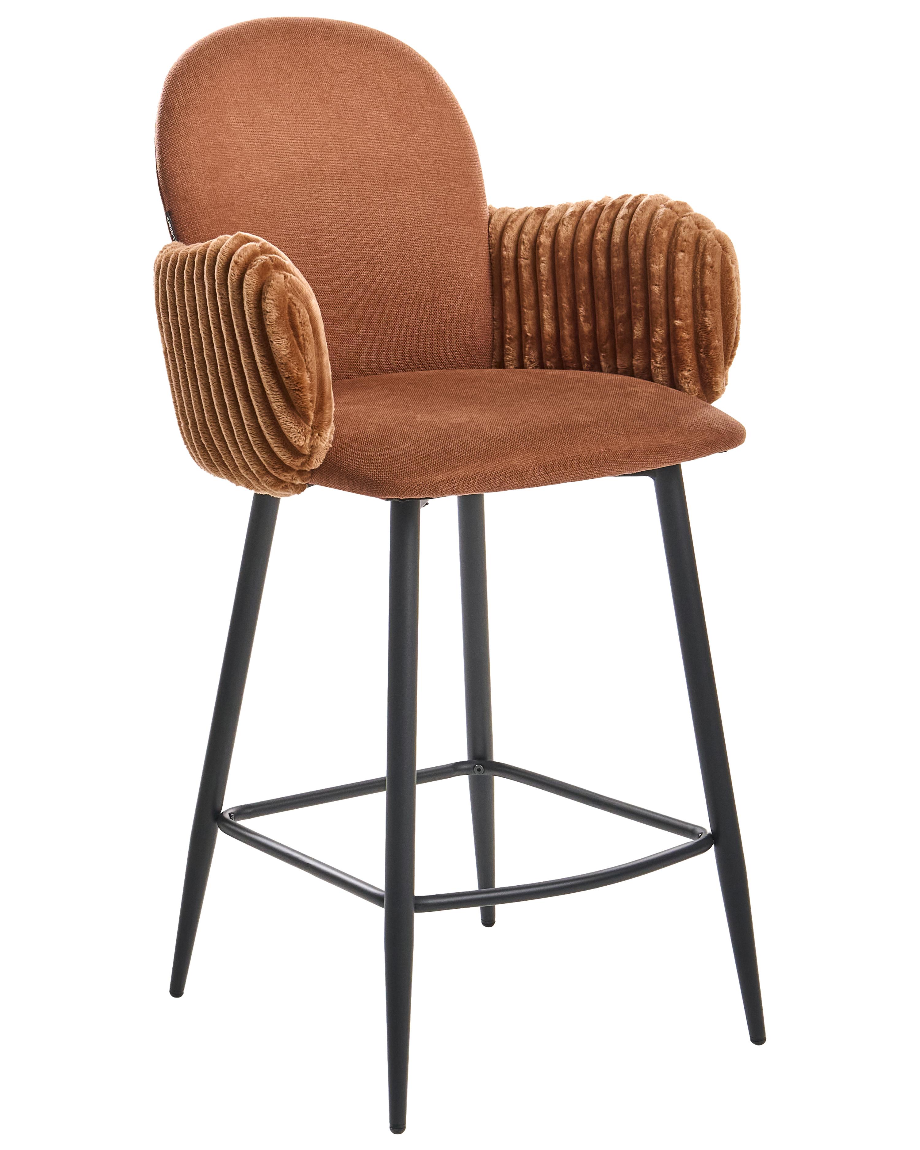 Set van 2 barstoelen AMITY Stof Bruin