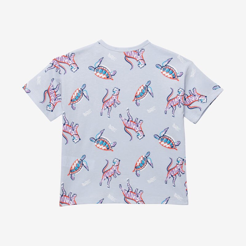 T-shirt bébé garçon tigres bleu Catimini Bleu