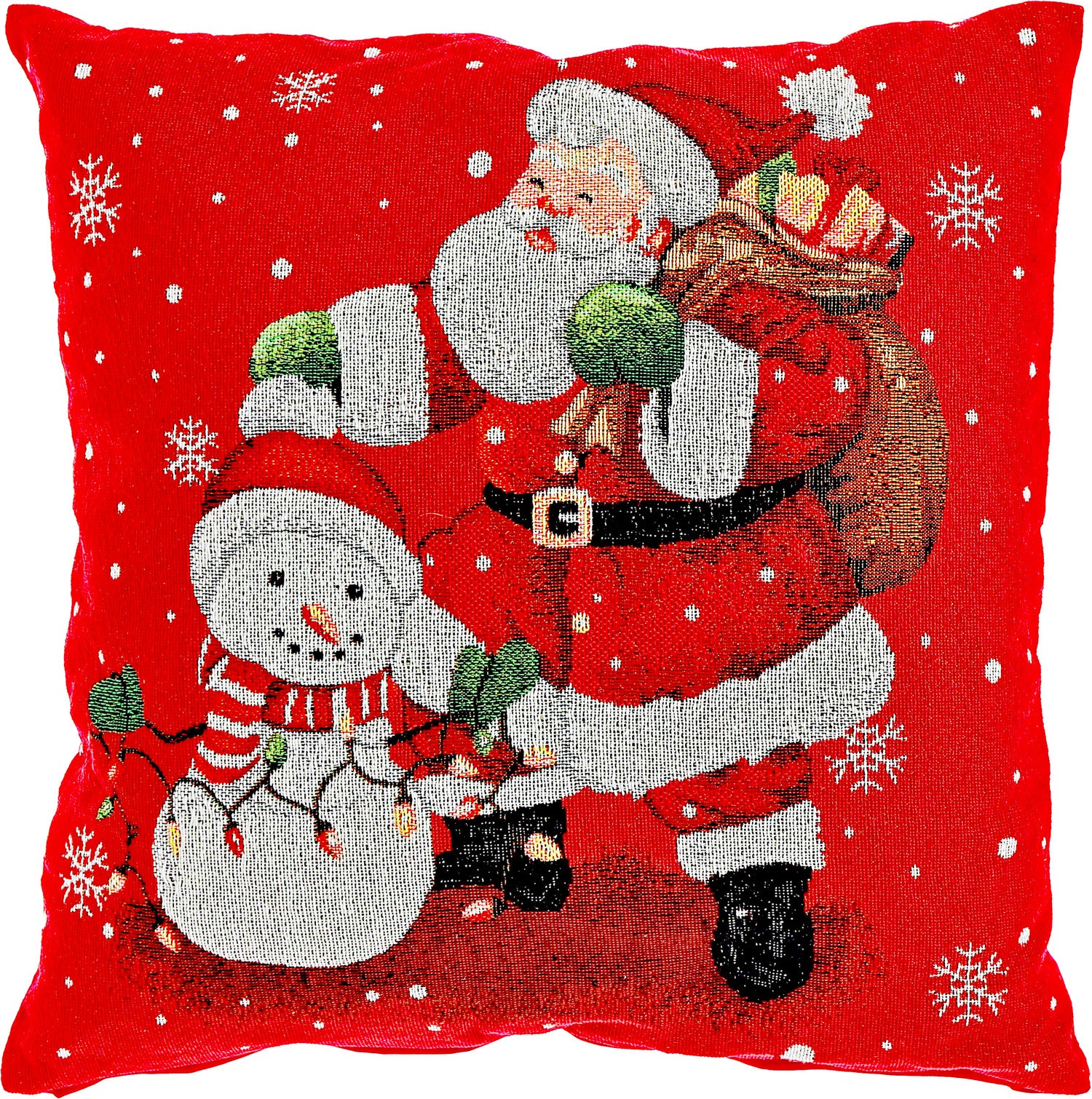 Unique Living kerstkussen Nadina rood 45 x 45 x 10 cm