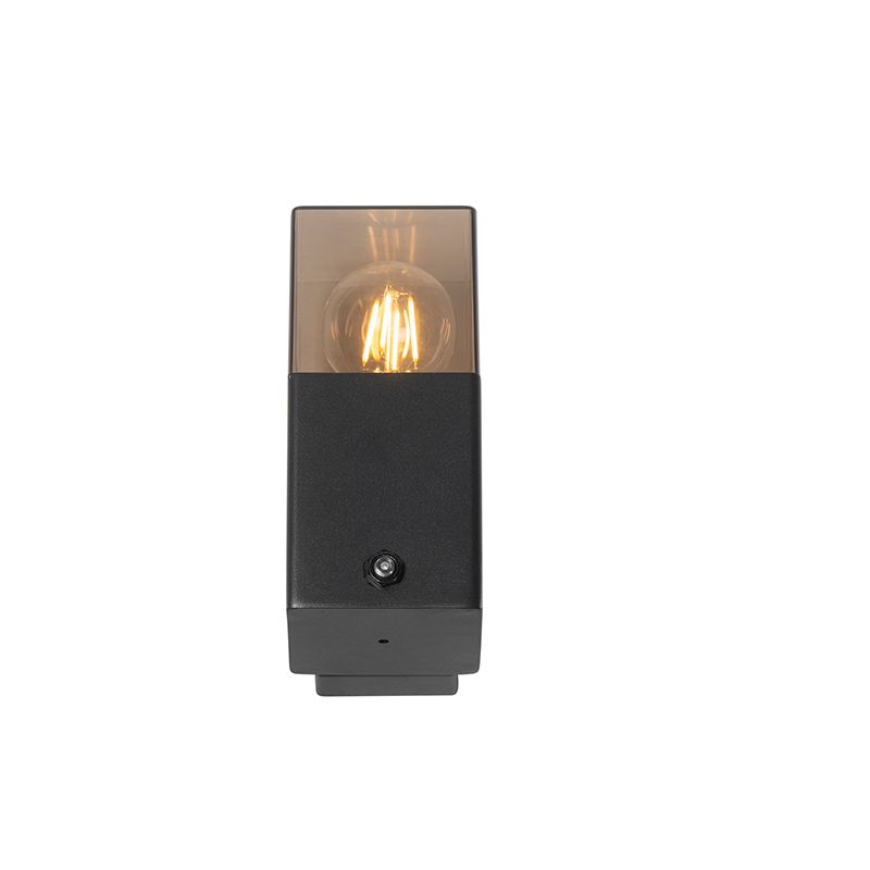 Buiten wandlamp zwart IP44 met schemerschakelaar - Denmark