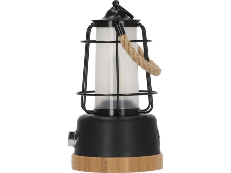 Brennenstuhl Campinglampe CAL 1 Akku Outdoor Lampe mit Hanfseil und Bambussockel