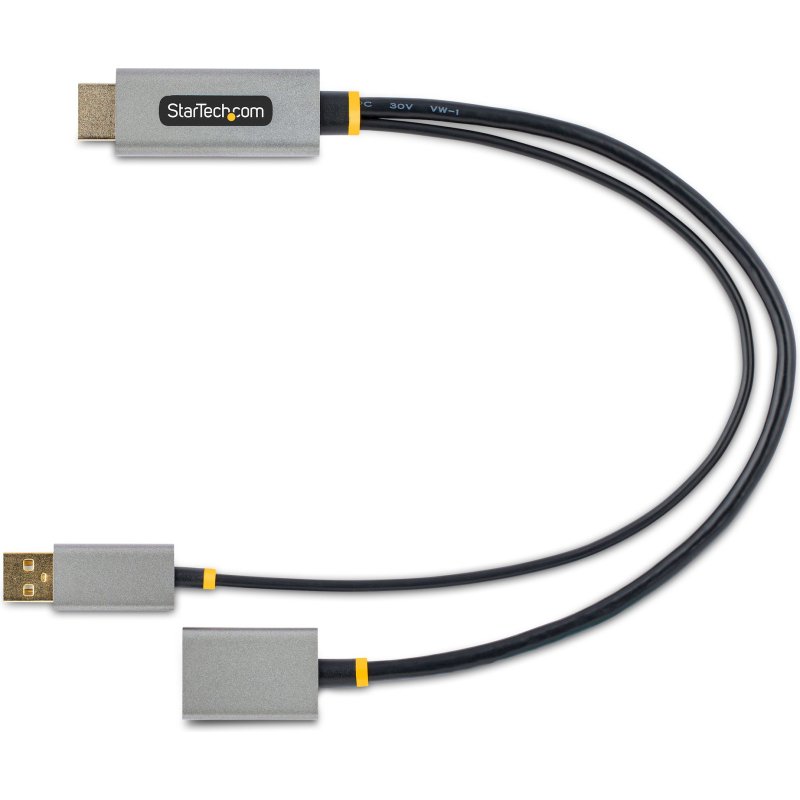 StarTech.com Adaptateur HDMI vers DisplayPort - Adaptateur HDMI vers DisplayPort de 30cm - Câble HDMI vers Displayport, Alimentation par Bus - Adaptateur HDMI 2.0 à DP 1.2, HDR - Convertisseur HDMI Displayport