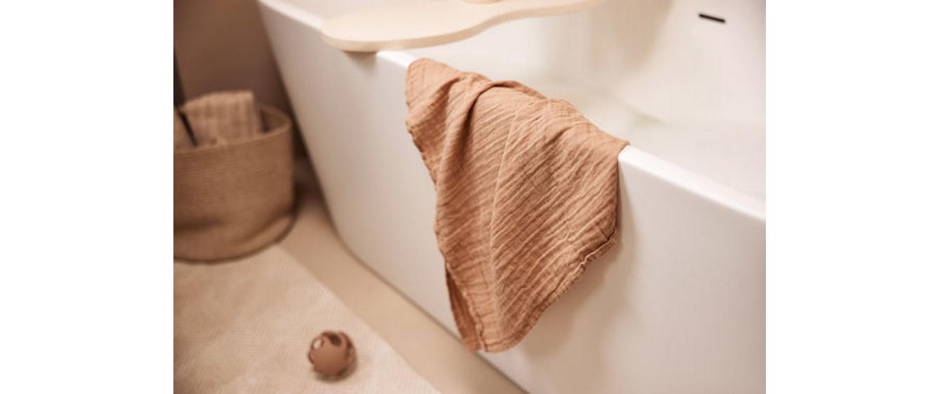 Mulltuch Hydrophil 2er, 115 x 115 cm, Biscuit/IvorySpucktuch