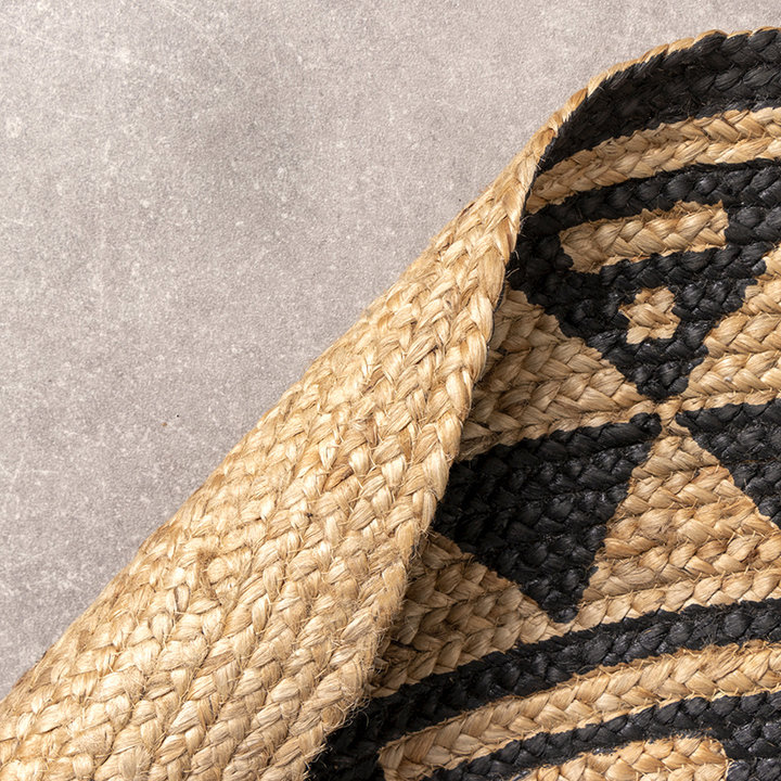 Rond jute vloerkleed - Henna Maya Naturel | 100% jute
