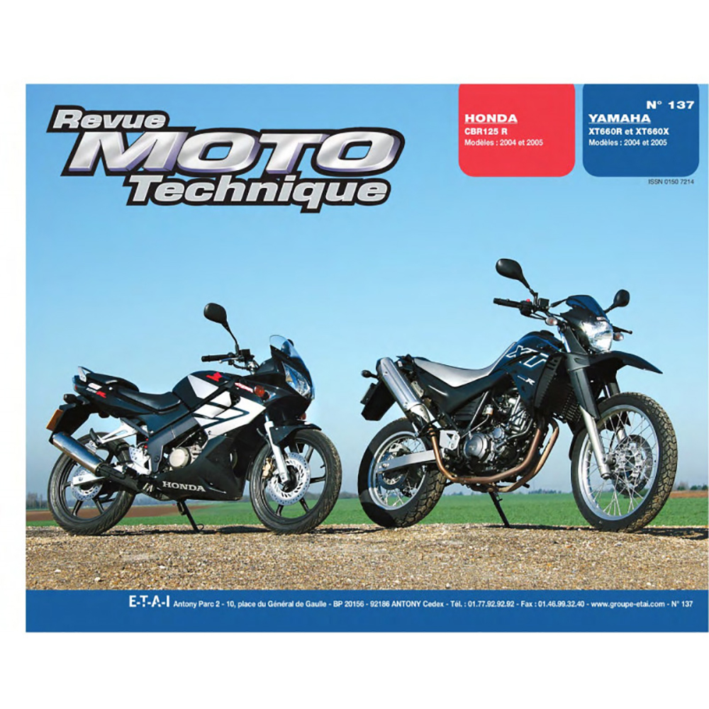 Etai - RMT 137.1 HONDA CBR125 (2004 à 2005) et YAMAHA XT660 (2004 à 2005)