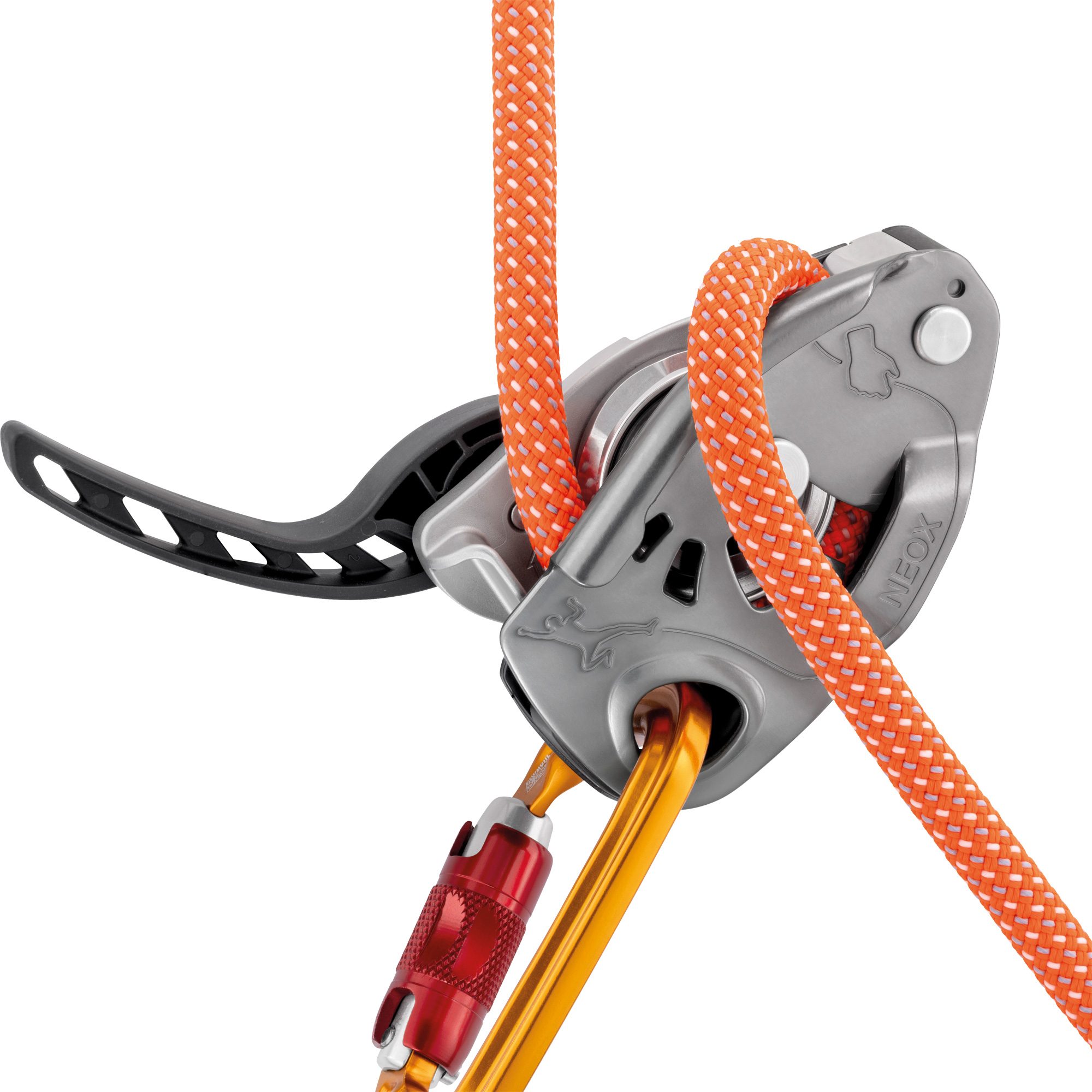 Petzl Neox Sicherungsgerät light grey