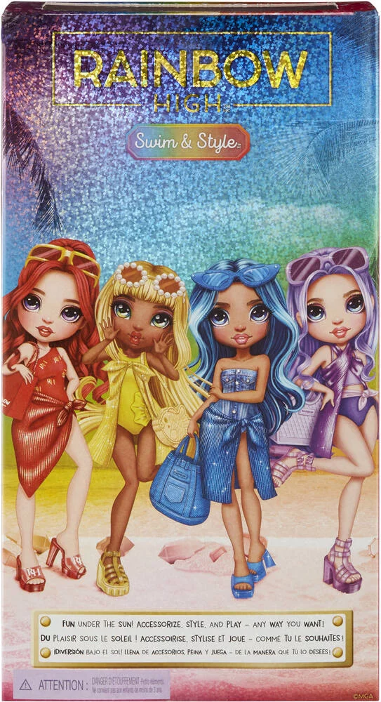 RAINBOW HIGH SWIM ET STYLE POUPEE MANNEQUIN 27CM - VIOLET