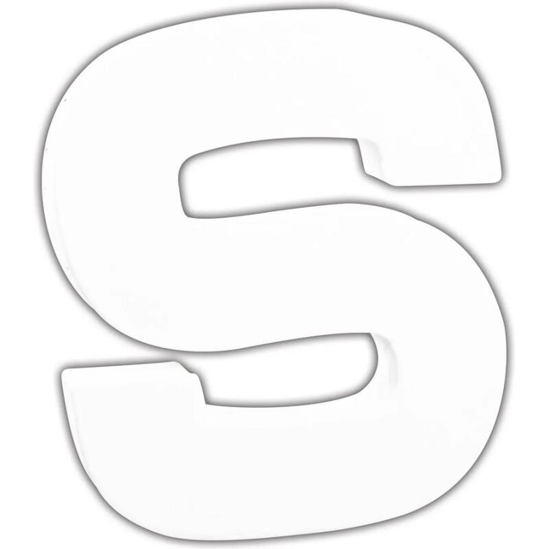 Petite lettre S 12cm - Blanc