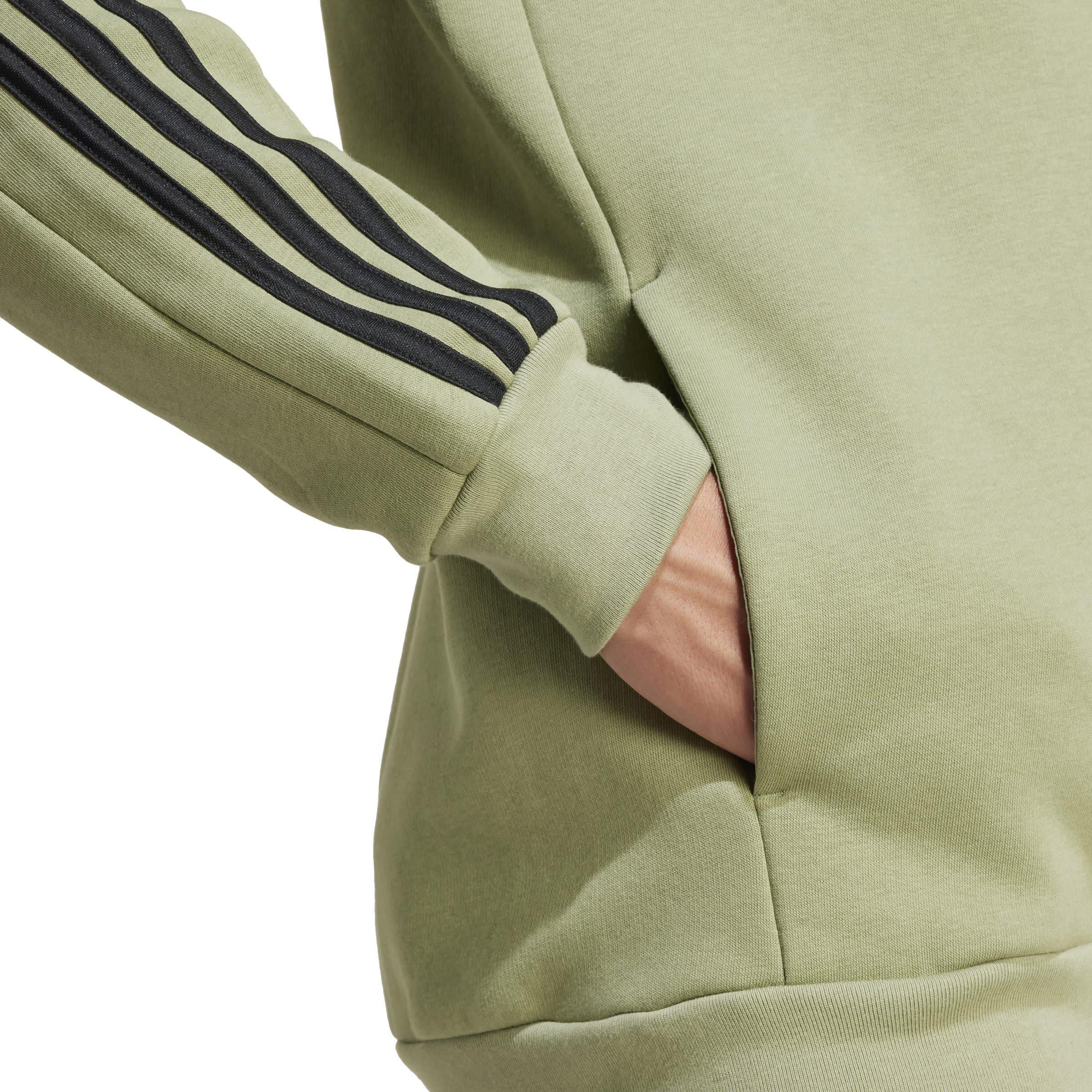 adidas Essentials Fleece 3-Stripes Full-Zip Hoodie Mens