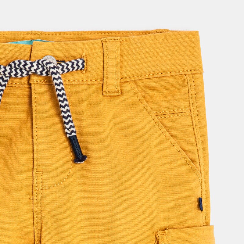 Pantalon battle coton fantaisie jaune bébé garçon Jaune